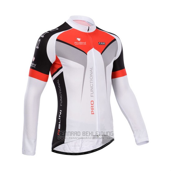 2014 Fahrradbekleidung Nalini Shwarz und Wei Trikot Langarm und Tragerhose