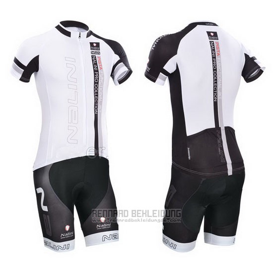 2014 Fahrradbekleidung Nalini Wei Trikot Kurzarm und Tragerhose