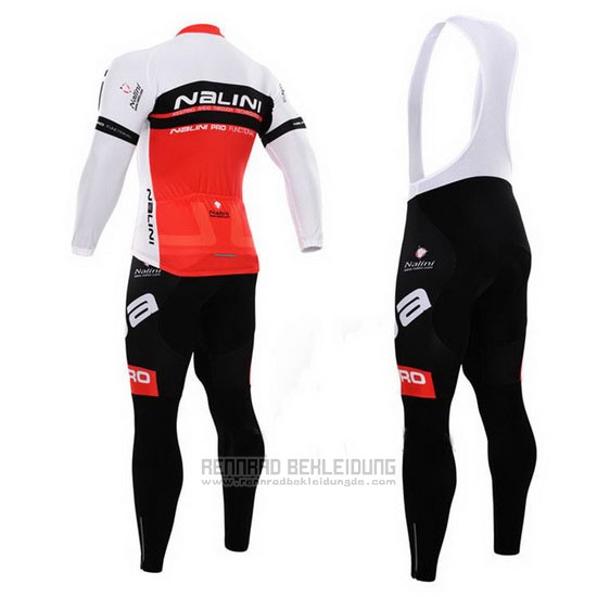 2015 Fahrradbekleidung Nalini Rot und Wei Trikot Langarm und Tragerhose