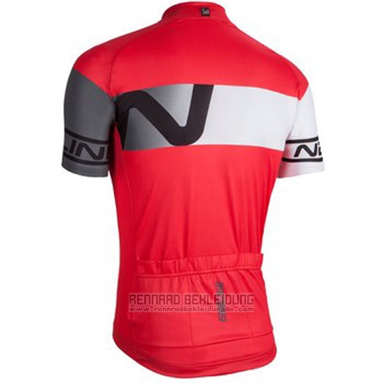 2016 Fahrradbekleidung Nalini Grau und Rot Trikot Kurzarm und Tragerhose