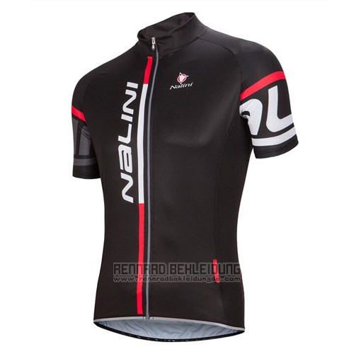 2016 Fahrradbekleidung Nalini Shwarz und Rot Trikot Kurzarm und Tragerhose