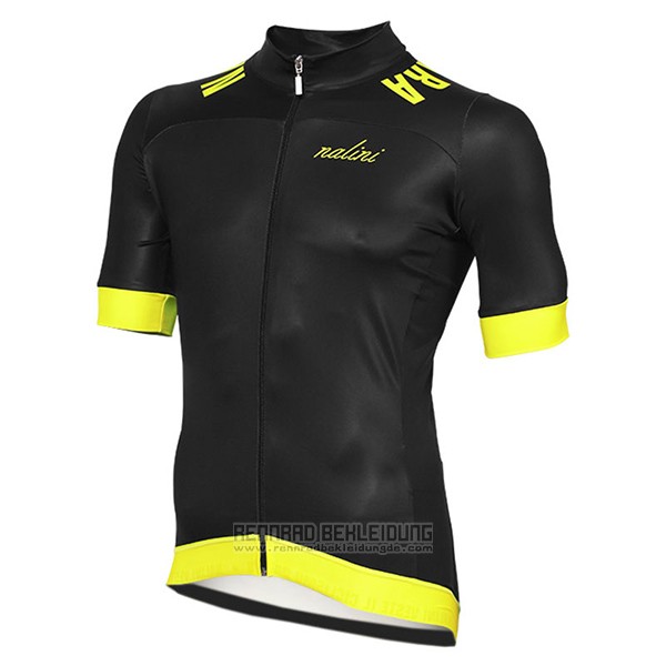 2017 Fahrradbekleidung Nalini Curva Mavone Shwarz Trikot Kurzarm und Tragerhose