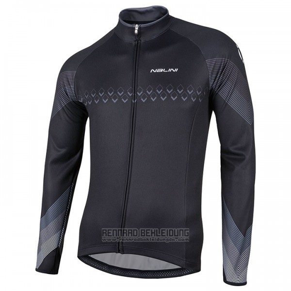 2017 Fahrradbekleidung Nalini Shwarz Trikot Langarm und Tragerhose