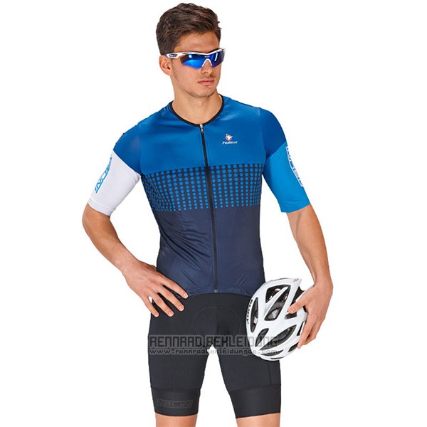 2017 Fahrradbekleidung Nalini Velodromo Blau Trikot Kurzarm und Tragerhose