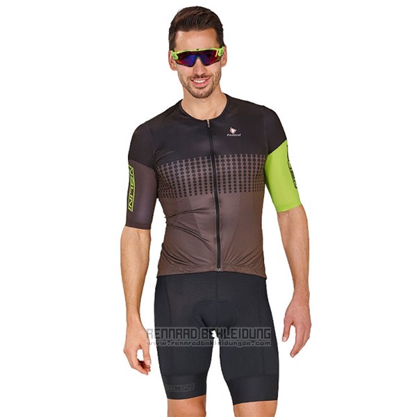 2017 Fahrradbekleidung Nalini Velodromo Braun Trikot Kurzarm und Tragerhose