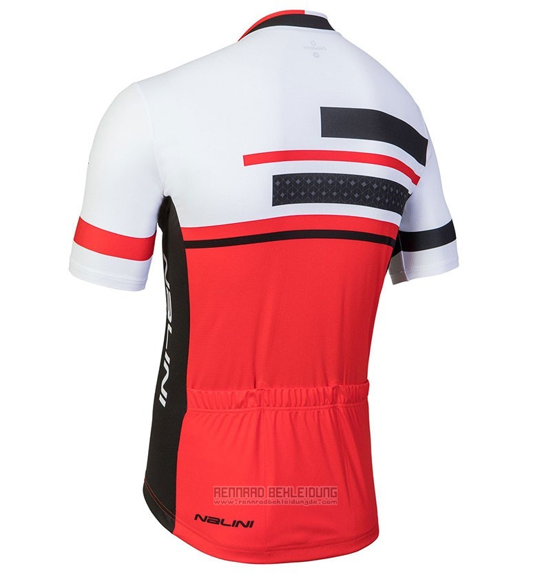 2018 Fahrradbekleidung Nalini Fatica Rot Trikot Kurzarm und Tragerhose