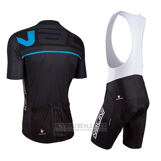 2018 Fahrradbekleidung Nalini Shwarz und Blau Trikot Kurzarm und Tragerhose