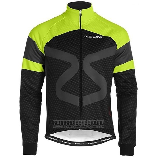 2019 Fahrradbekleidung Nalini Shwarz Grun Trikot Langarm und Tragerhose