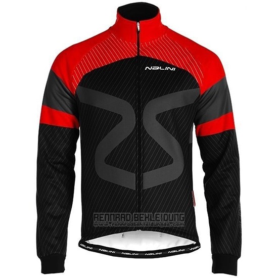 2019 Fahrradbekleidung Nalini Shwarz Rot Trikot Langarm und Tragerhose