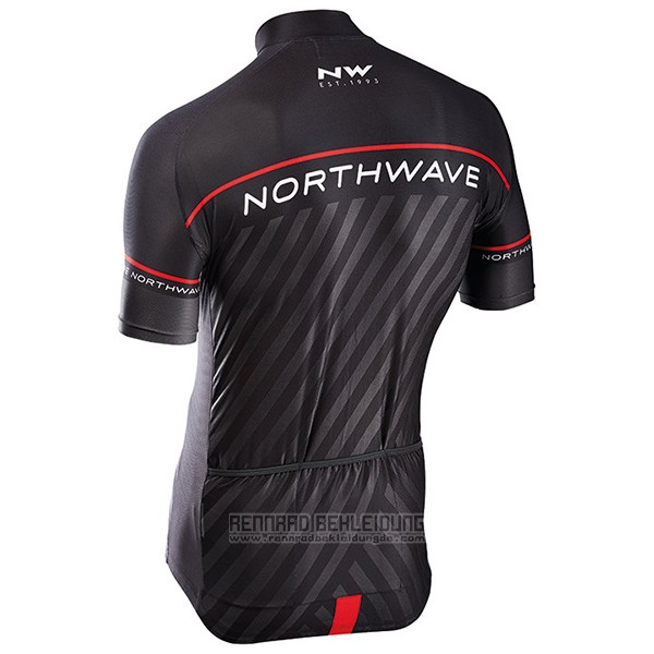 2017 Fahrradbekleidung Northwave Shwarz Trikot Kurzarm und Tragerhose