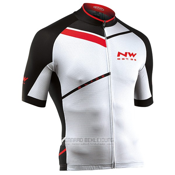 2017 Fahrradbekleidung Northwave Wei Trikot Kurzarm und Tragerhose