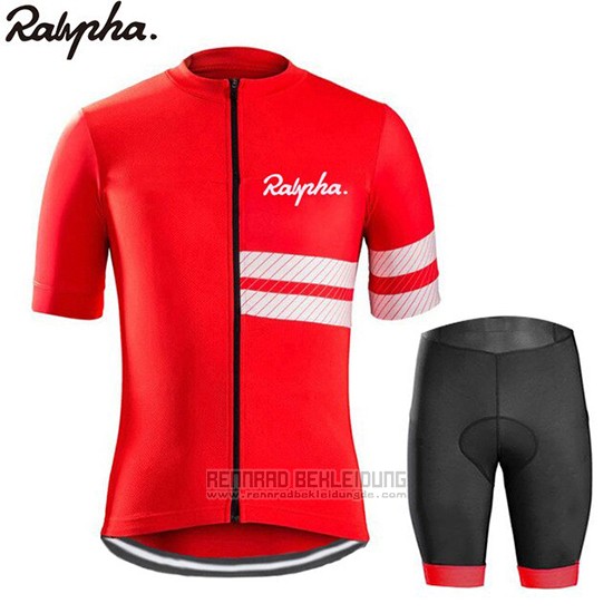 2019 Fahrradbekleidung Ralph Rot Wei Trikot Kurzarm und Tragerhose