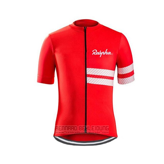 2019 Fahrradbekleidung Ralph Rot Wei Trikot Kurzarm und Tragerhose