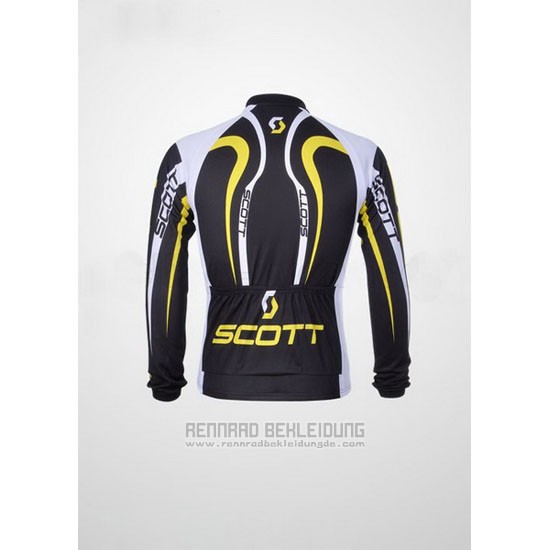 2012 Fahrradbekleidung Scott Grau und Gelb Trikot Langarm und Tragerhose