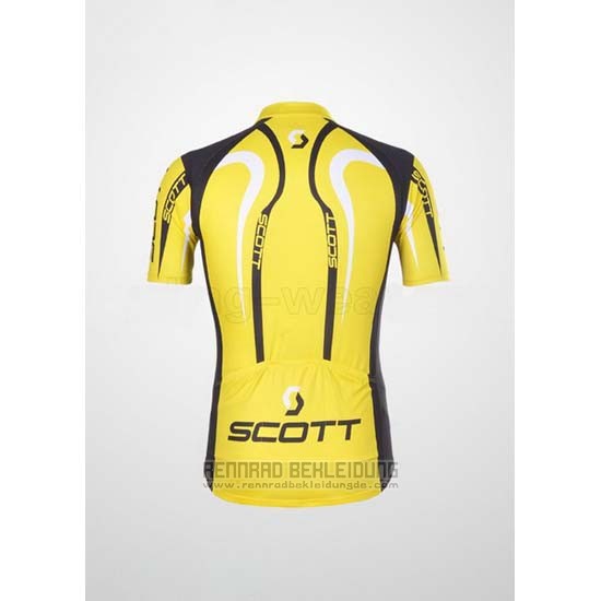 2012 Fahrradbekleidung Scott Shwarz und Gelb Trikot Kurzarm und Tragerhose