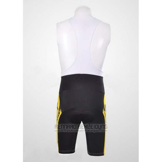 2012 Fahrradbekleidung Scott Shwarz und Gelb Trikot Kurzarm und Tragerhose