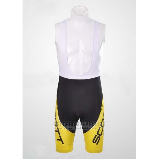 2012 Fahrradbekleidung Scott Shwarz und Gelb Trikot Kurzarm und Tragerhose