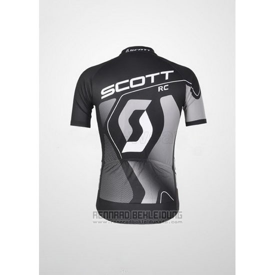 2012 Fahrradbekleidung Scott Shwarz und Grau Trikot Kurzarm und Tragerhose