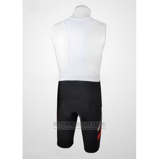 2012 Fahrradbekleidung Scott Shwarz und Rot Trikot Kurzarm und Tragerhose