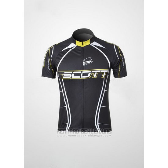 2012 Fahrradbekleidung Scott Shwarz und Wei Trikot Kurzarm und Tragerhose