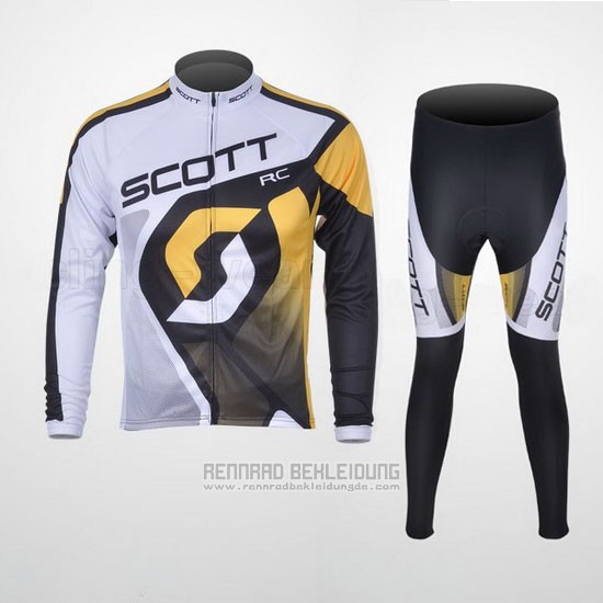 2012 Fahrradbekleidung Scott Wei Trikot Langarm und Tragerhose