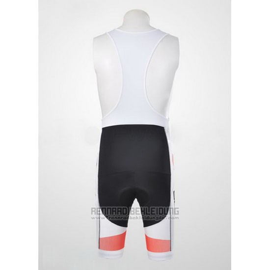 2012 Fahrradbekleidung Scott Wei und Rot Trikot Kurzarm und Tragerhose