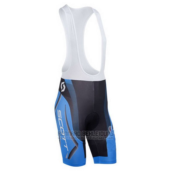 2013 Fahrradbekleidung Scott Blau und Shwarz Trikot Kurzarm und Tragerhose