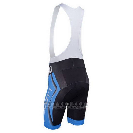 2013 Fahrradbekleidung Scott Blau und Shwarz Trikot Kurzarm und Tragerhose