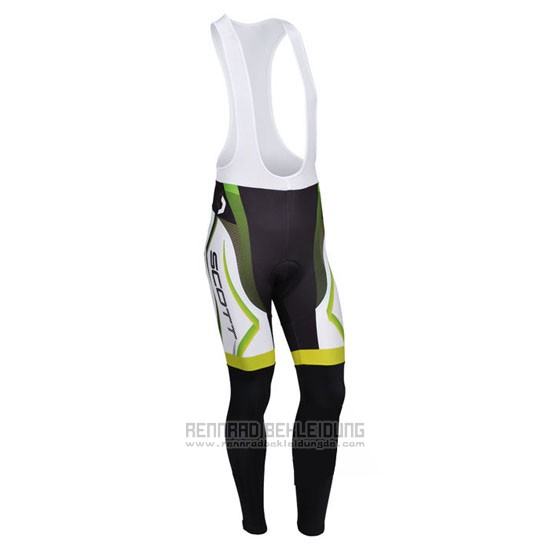 2013 Fahrradbekleidung Scott Wei und Gelb Trikot Langarm und Tragerhose