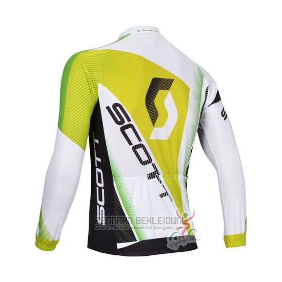 2013 Fahrradbekleidung Scott Wei und Gelb Trikot Langarm und Tragerhose