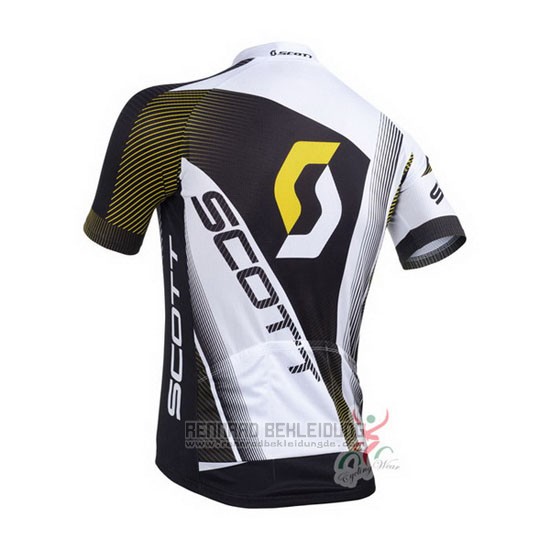 2013 Fahrradbekleidung Scott Wei und Shwarz Trikot Kurzarm und Tragerhose