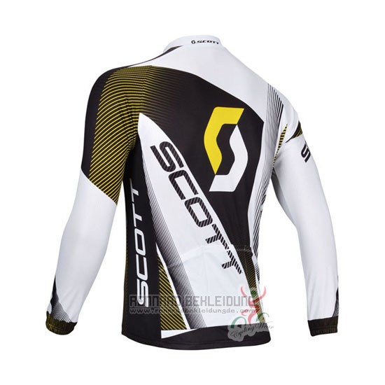 2013 Fahrradbekleidung Scott Wei und Shwarz Trikot Langarm und Tragerhose