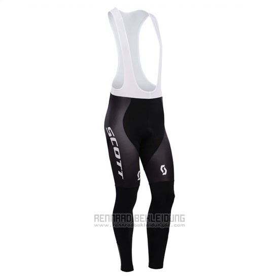 2014 Fahrradbekleidung Scott Gelb und Shwarz Trikot Langarm und Tragerhose