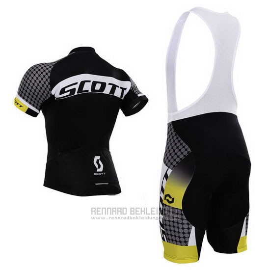 2015 Fahrradbekleidung Scott Wei und Shwarz Trikot Kurzarm und Tragerhose