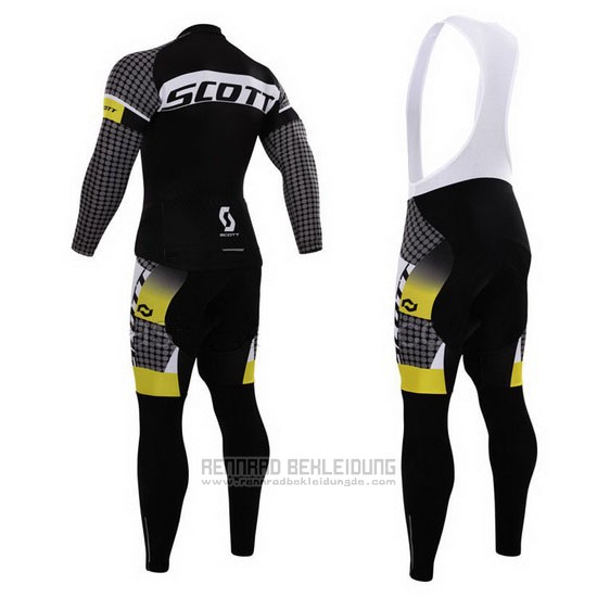 2015 Fahrradbekleidung Scott Wei und Shwarz Trikot Langarm und Tragerhose