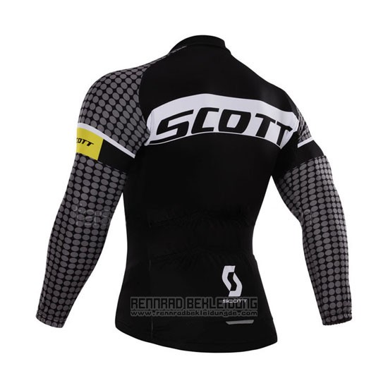 2015 Fahrradbekleidung Scott Wei und Shwarz Trikot Langarm und Tragerhose