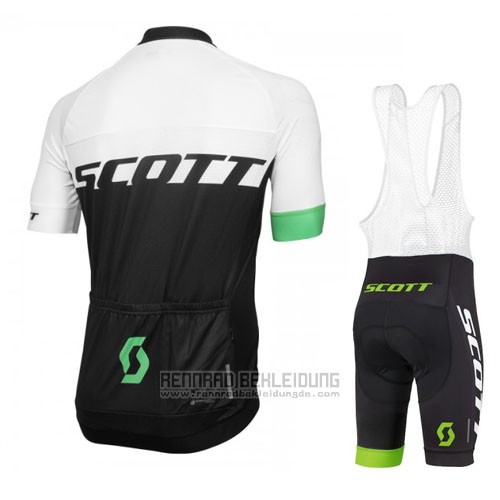 2016 Fahrradbekleidung Scott Wei und Grun Trikot Kurzarm und Tragerhose