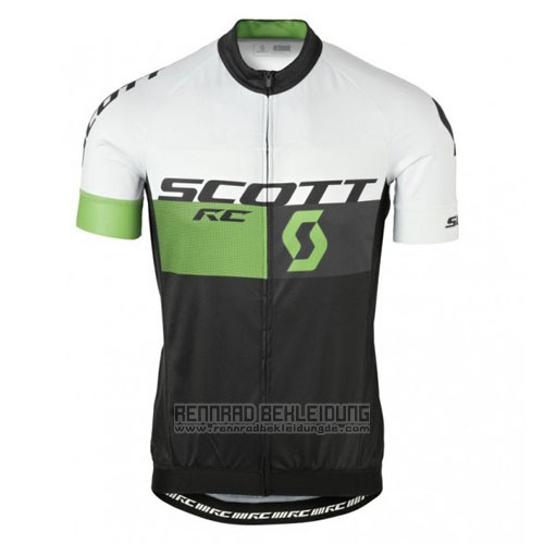 2016 Fahrradbekleidung Scott Wei und Grun Trikot Kurzarm und Tragerhose