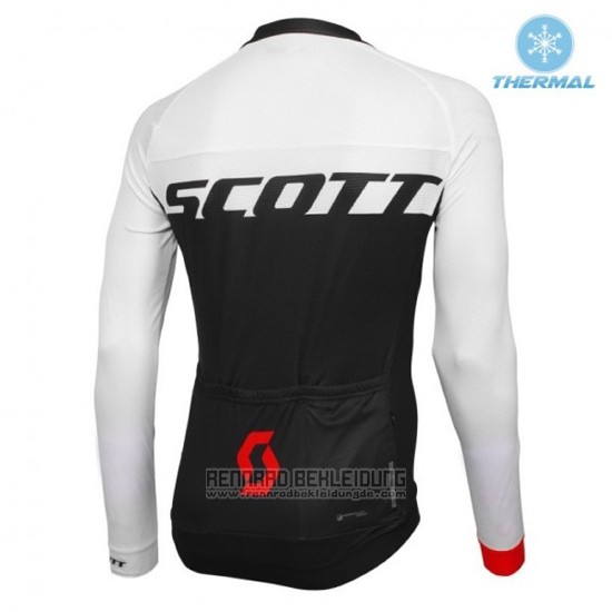 2016 Fahrradbekleidung Scott Wei und Rot Trikot Langarm und Tragerhose