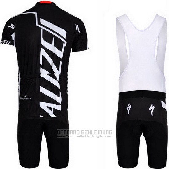 2012 Fahrradbekleidung Specialized Wei und Shwarz Trikot Kurzarm und Tragerhose