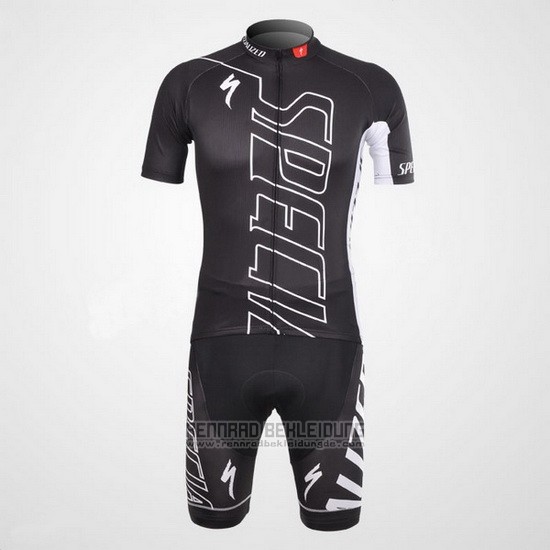 2012 Fahrradbekleidung Specialized Wei und Shwarz Trikot Kurzarm und Tragerhose