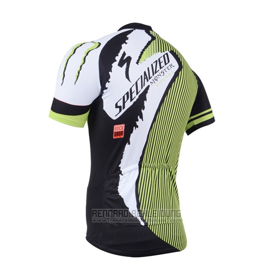 2014 Fahrradbekleidung Specialized Shwarz und Grun Trikot Kurzarm und Tragerhose