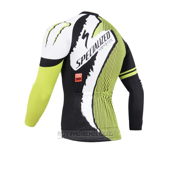 2014 Fahrradbekleidung Specialized Shwarz und Grun Trikot Langarm und Tragerhose