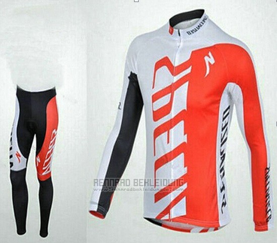 2015 Fahrradbekleidung Specialized Rot und Wei Trikot Langarm und Tragerhose