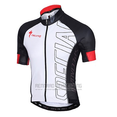 2015 Fahrradbekleidung Specialized Shwarz und Wei Trikot Kurzarm und Tragerhose