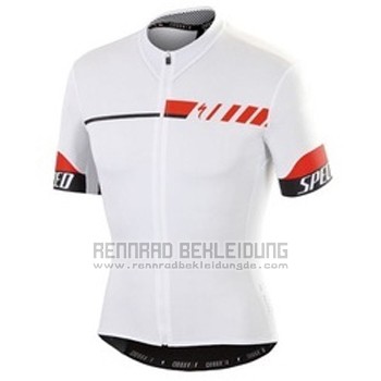 2015 Fahrradbekleidung Specialized Wei Trikot Kurzarm und Tragerhose