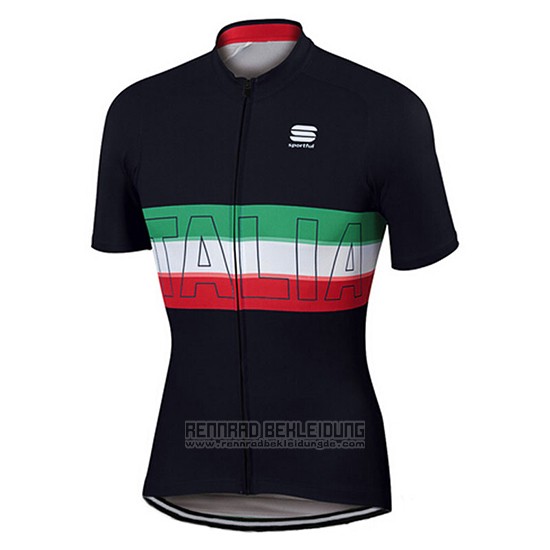 2017 Fahrradbekleidung Sportful Shwarz Trikot Kurzarm und Tragerhose