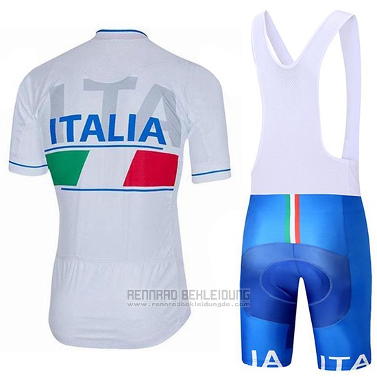 2018 Fahrradbekleidung Italien Wei Trikot Kurzarm und Tragerhose