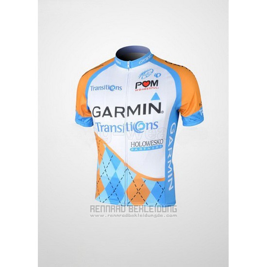 2010 Fahrradbekleidung Garmin Transtions Azurblau Trikot Kurzarm und Tragerhose