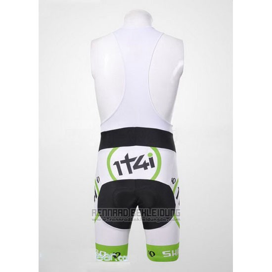 2012 Fahrradbekleidung 1t4i Wei und Grun Trikot Kurzarm und Tragerhose